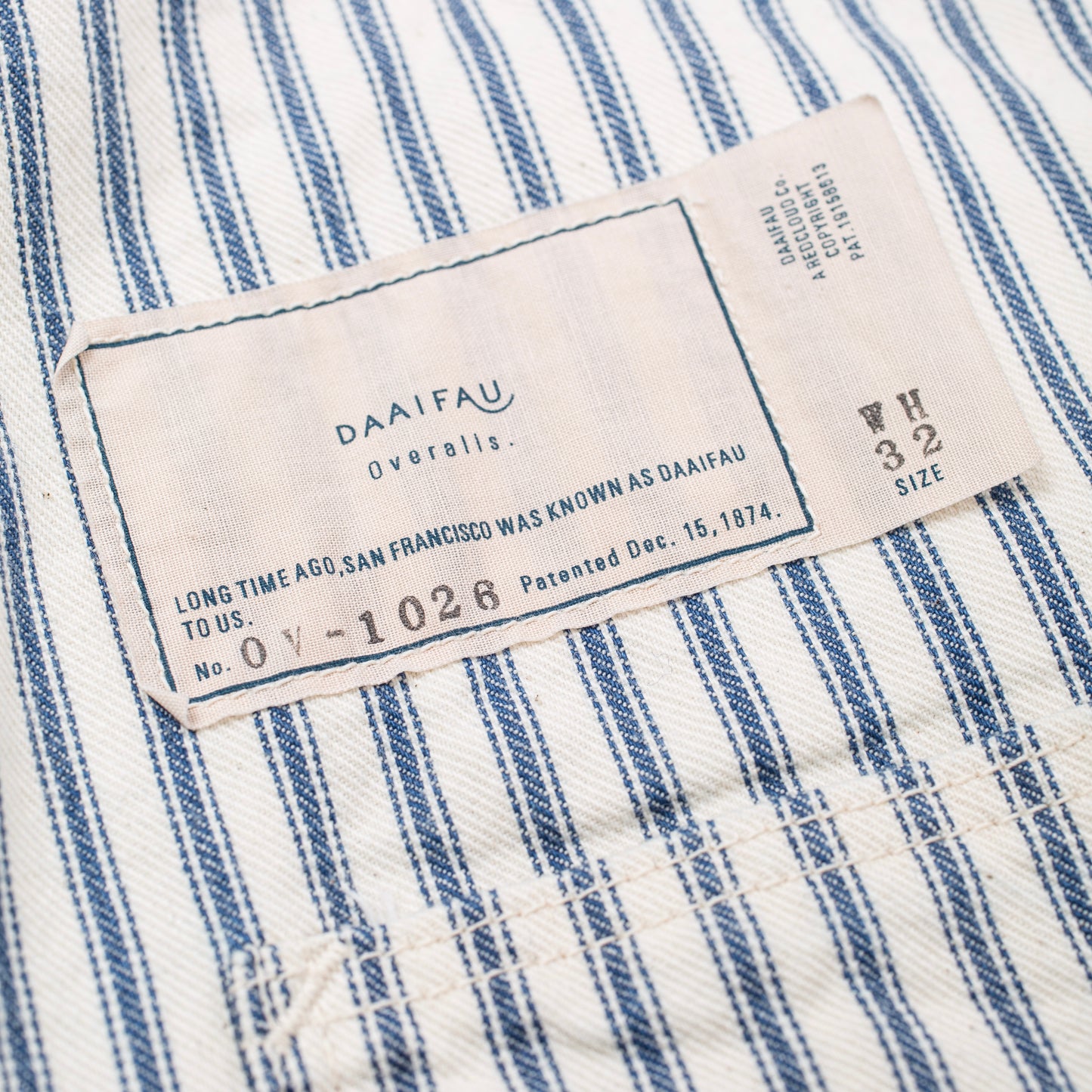 RC BRH-OV-1026WH Ticking Stripes Pants